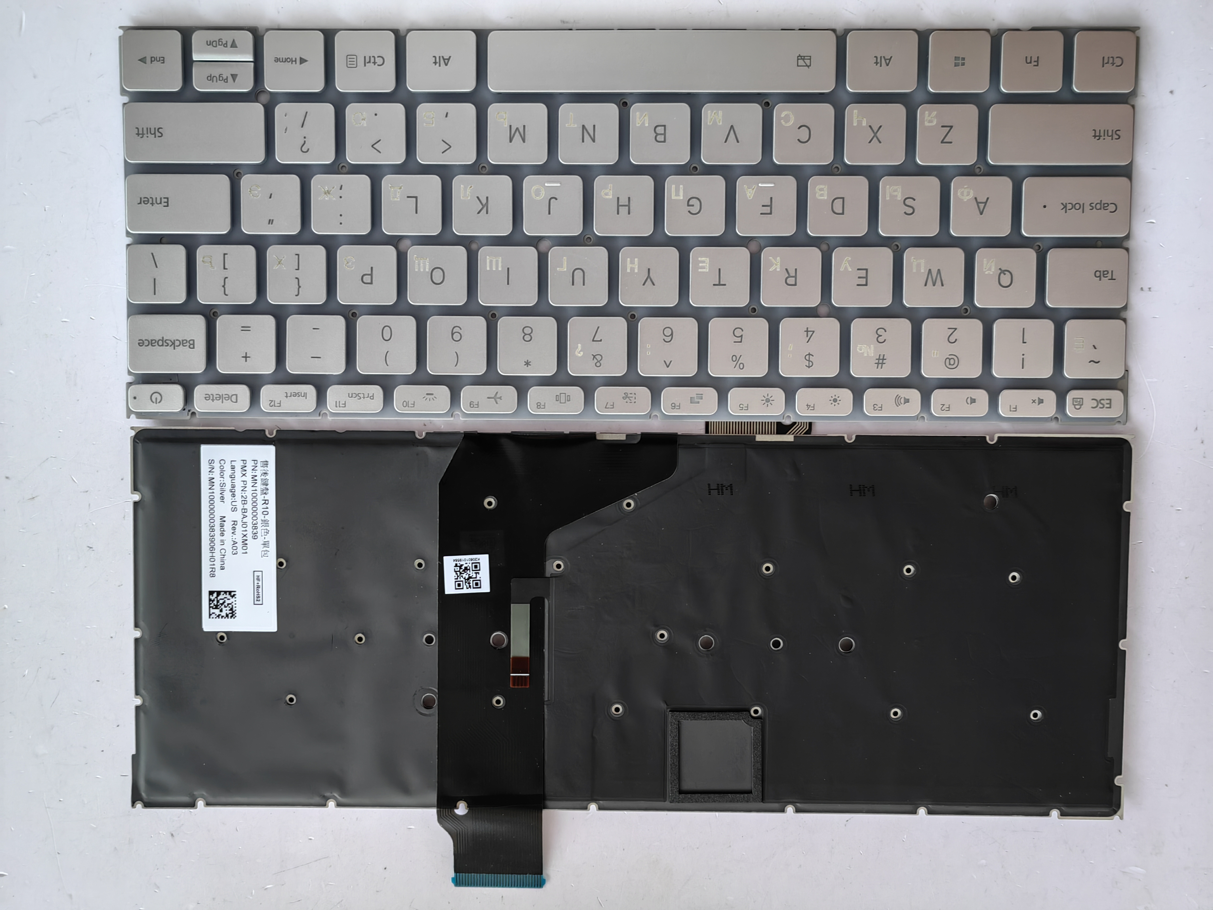 Picture of New Replacement Laptop Keyboard For Xiaomi Xiaomi 12.5 SILVER Backlit RU Layout